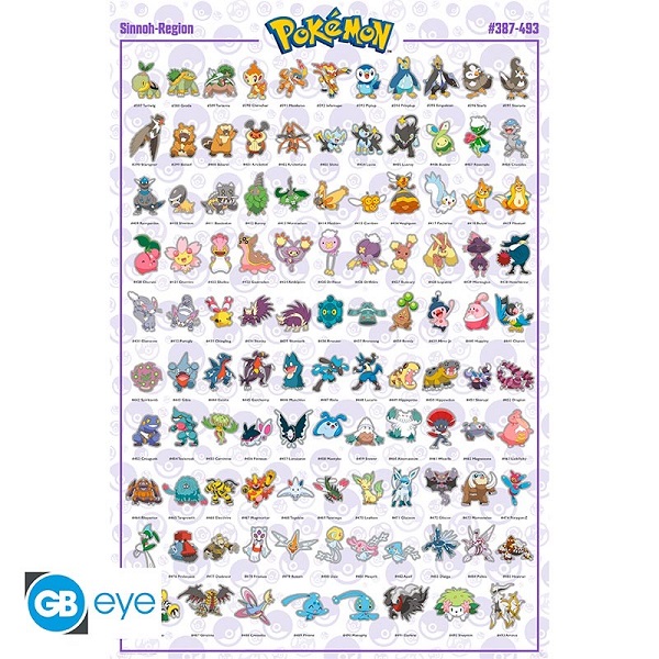 Pokémon - Sinnoh - Poster/Plakat 61x91.5cm