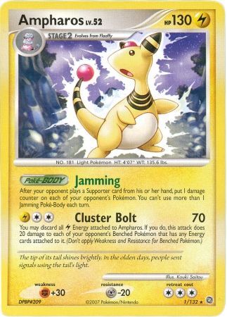 Ampharos  (Diamond and Pearl Secret Wonders Singles)