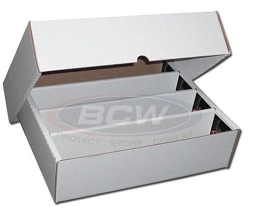 !Kortkasse - Stor Opbevaringsboks (Hvid Pap) - Holder 4000 kort (Langt Låg) - #KB4000 / #BCW-1-BX-3200