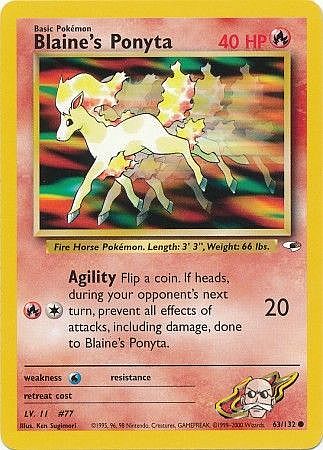 Blaine's Ponyta (Gym Heroes WoTC)