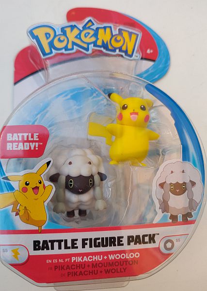 Pokémon: Battle Action Figures - Pikachu & Wooloo - 5cm