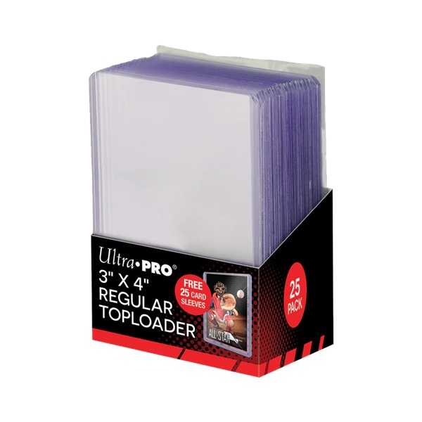 Ultra Pro Toploader & Soft Sleeves: Clear Regular (35PT) - Box (25 stk.) - Plastik Deck Protector til kort i lommer - Sleeves #81579