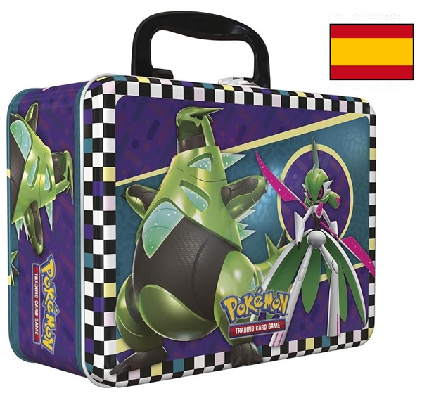 Pokemon Collector's Chest Tin <b>SPANSK/SPANISH</b> 2024 Summer: Scarlet & Violet - 6 Boosters, Promokort, Mini-Album, Mønt og mere! (Collectors)