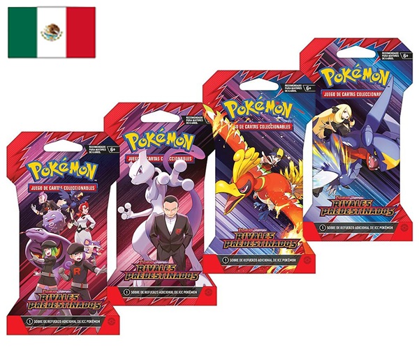 Pokemon Booster Pakke <b>LATINAMERIKANSK SPANSK/LATAM SPANISH</b> - SV10 - Scarlet & Violet: Destined Rivals Sleeved Booster Pack ("Cardboard / Pap Blister")