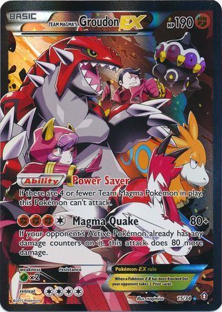 Team Magma's Groudon EX (Pokemon Double Crisis Rival Ambitions: Team Aqua vs Team Magma) *Graded 8 - CGC*