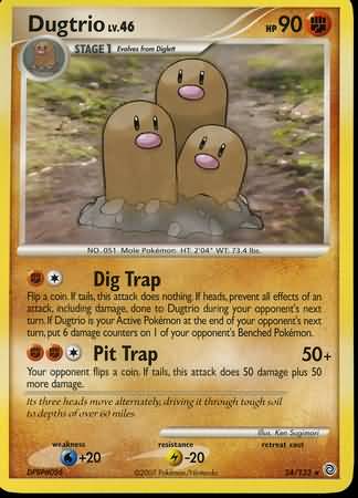 Dugtrio  (Diamond and Pearl Secret Wonders Singles)