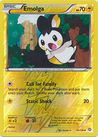 Emolga - Reverse Foil (Pokemon Black & White 6: Dragons Exalted)