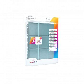 Gamegenic - Ultrasonic 9-Pocket Pages Sideloading (10 Mappelommer til Ringbind)