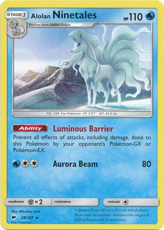 Alolan Ninetales (Pokemon Sun & Moon Burning Shadows)