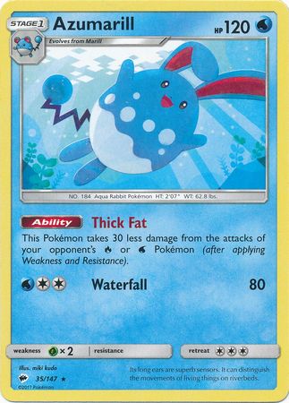 Azumarill (Pokemon Sun & Moon Burning Shadows)