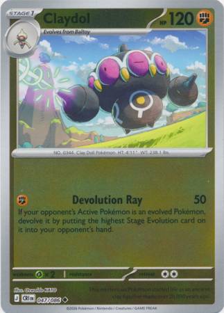 Claydol - Reverse Foil (Pokemon Mega Evolution: Chaos Rising)