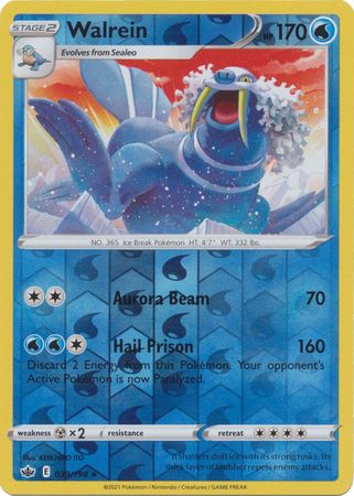 Walrein - Reverse Foil (Pokemon Sword & Shield: Chilling Reign)