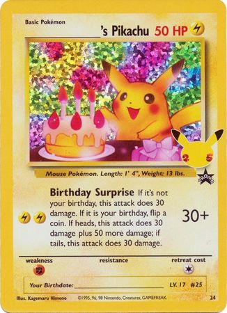 Birthday Pikachu (Pokemon Celebrations Classic Collection)