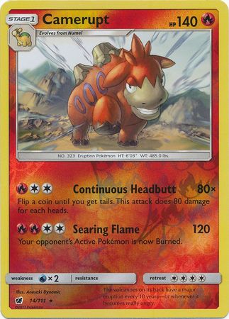 Camerupt (Pokemon Sun & Moon Crimson Invasion Reverse Holo)