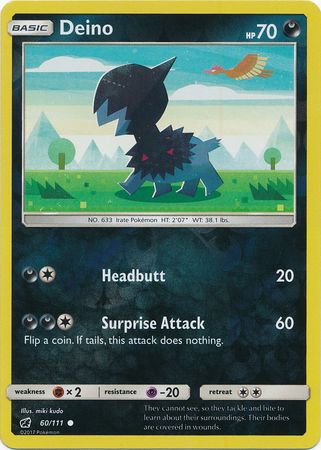 Deino (Pokemon Sun & Moon Crimson Invasion Reverse Holo)