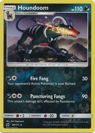 Houndoom (Pokemon Sun & Moon Crimson Invasion Reverse Holo)
