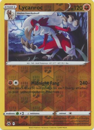 Lycanroc - Reverse Foil (Pokemon Crown Zenith)