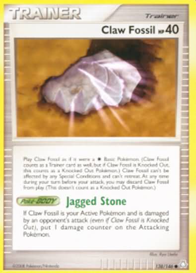 Claw Fossil  (Diamond and Pearl Legends Awaken Singles)