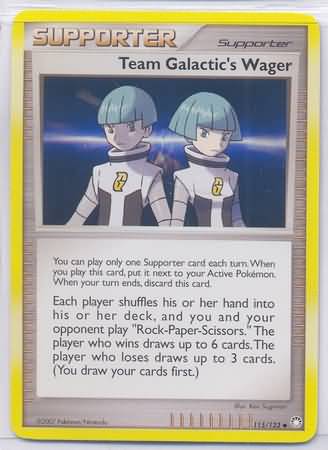 Team Galactic's Wager (Diamond and Pearl Mysterious Treasures Singles)