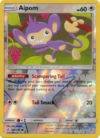 Aipom - Reverse Foil (Pokemon Sun & Moon: Cosmic Eclipse)