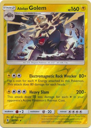 Alolan Golem - Reverse Foil (Pokemon Sun & Moon Guardians Rising)