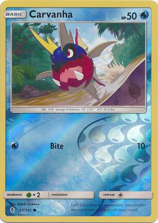 Carvanha (Pokemon Sun & Moon Guardians Rising) Reverse
