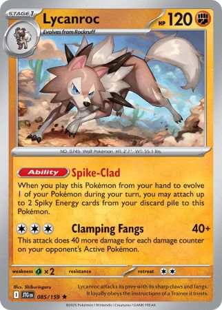 Lycanroc - Reverse Foil (Pokemon Scarlet & Violet: Journey Together)