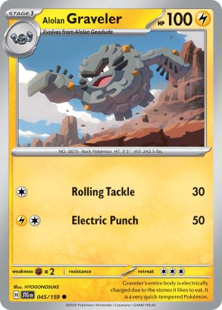 Alolan Graveler - Reverse Foil (Pokemon Scarlet & Violet: Journey Together)