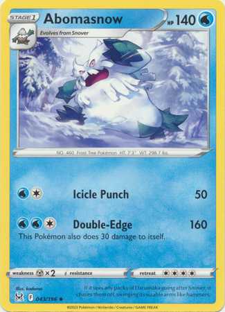 Abomasnow (Pokemon Sword & Shield: Lost Origin)