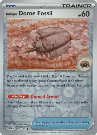 Antique Dome Fossil - Reverse Foil (Pokemon Scarlet & Violet: 151)
