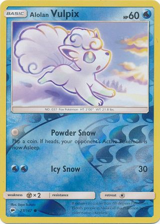 Alolan Vulpix (Pokemon Sun & Moon Burning Shadows) - Reverse Holo