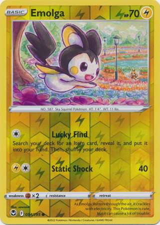 Emolga - Reverse Foil (Pokemon Sword & Shield: Silver Tempest)