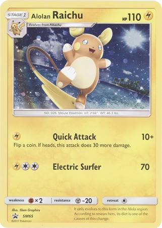 Alolan Raichu - SM65 - Pokemon Oversized Promo
