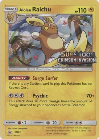 Alolan Raichu - Prerelease Promo (Pokemon Sun & Moon Black Star Promos)