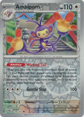 Ambipom - Reverse Foil (Pokemon Scarlet & Violet: Twilight Masquerade)