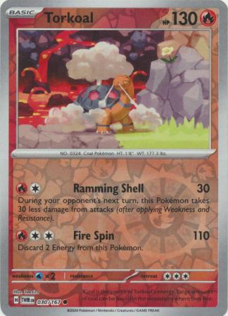 Torkoal - Reverse Foil (Pokemon Scarlet & Violet: Twilight Masquerade)