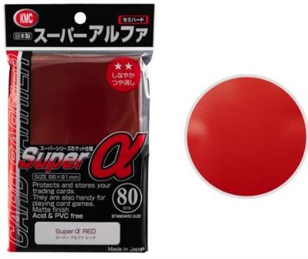 80 lommer! KMC - Super Alpha Red - Standard Sleeves