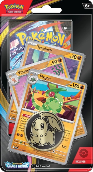 Pokemon Blister Pack - 1-Pack Premium Checklane Blister: 1 Mega Evolution: Chaos Rising Booster Pakke + Flygon Line Promos & Mønt