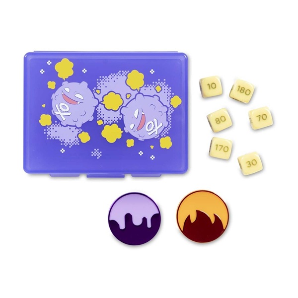 Pokémon - Koffing & Weezing Sunset - Pokémon Center Damage-Counter Dice & Condition Markers Set