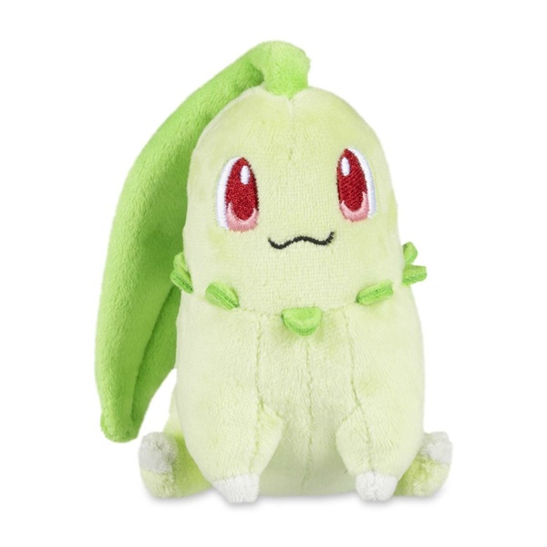 Pokémon - Chikorita (Sitting Cuties) - Pokémon Center Plush/Bamse 13cm
