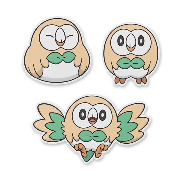 Pokémon - Rowlet - Pokémon Center Sticker (3-Pack)