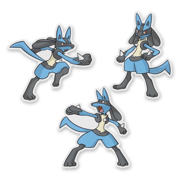 Pokémon - Lucario - Pokémon Center Sticker (3-Pack)