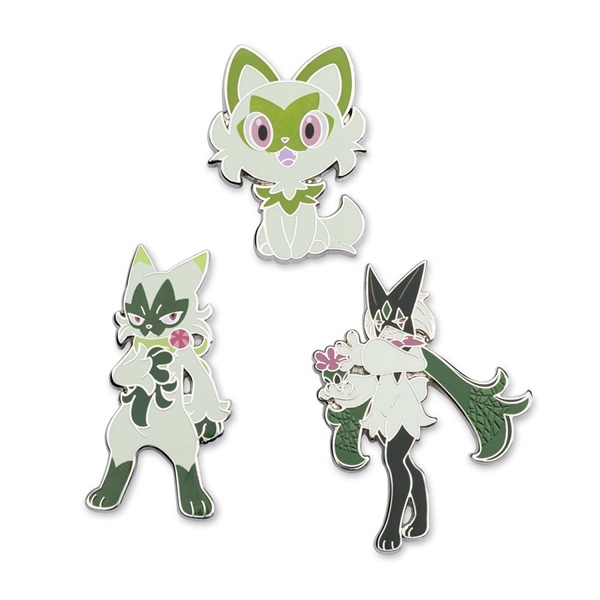 Pokémon - Sprigatito, Floragato & Meowscarada - Pokémon Center Pin Badge 3-Pack