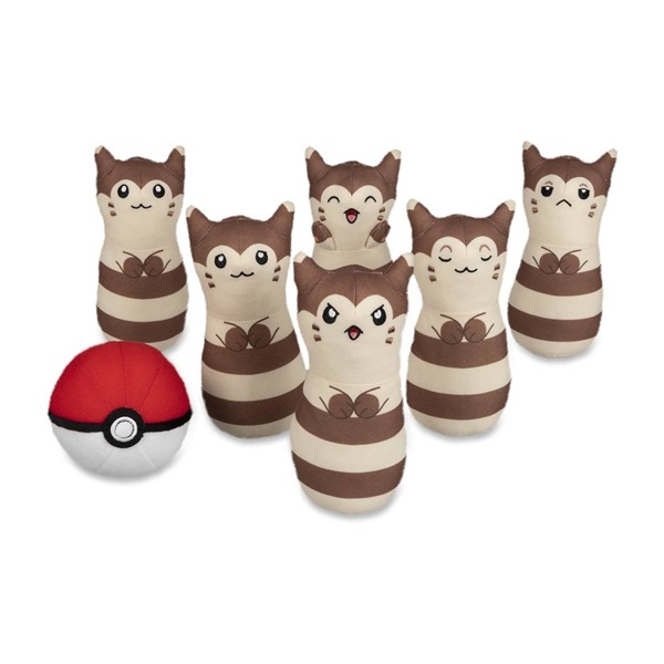 Pokémon: Furret Bowling Set - Pokémon Center Plush/Bamse 30cm