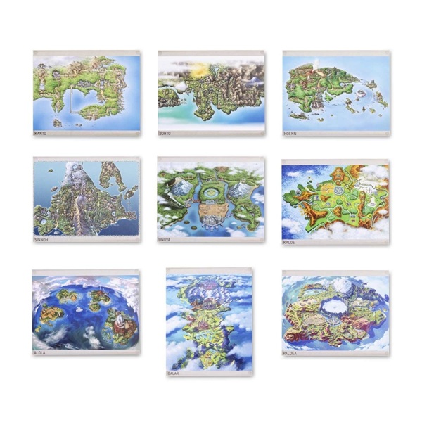 Pokémon - Region Maps - Pokémon Center Poster 20x25cm