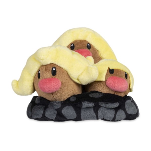 Pokémon - Alolan Dugtrio (Sitting Cuties) - Pokémon Center Plush/Bamse 15cm