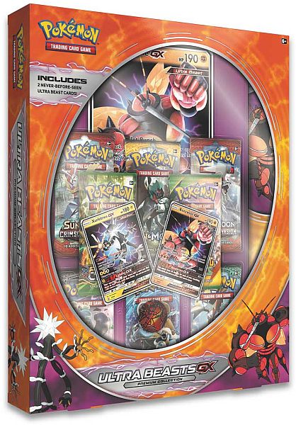 Pokemon  GX Box: Ultra Beasts GX Premium Collection: Buzzwole & Xurkitree - 8 Boosters, 2 GX-Promo, Oversize-kort & Playmat!