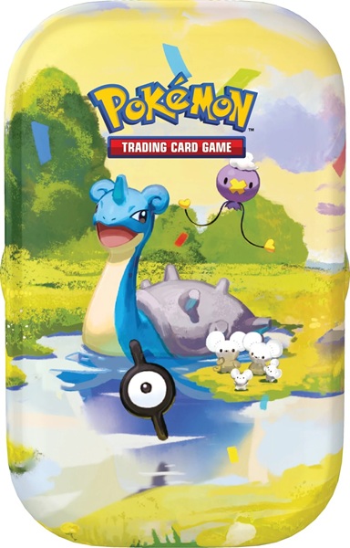 Pokemon Tin Kasse - 2026 Fall Mega Evolution: 30th Celebration Mini Tin: Lapras, Drifloon & Maushold (Day) (2 Boosters)