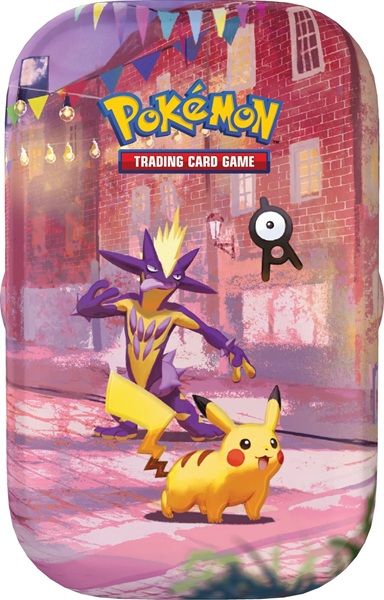 Pokemon Tin Kasse - 2026 Fall Mega Evolution: 30th Celebration Mini Tin: Pikachu & Toxtricity (Night) (2 Boosters)