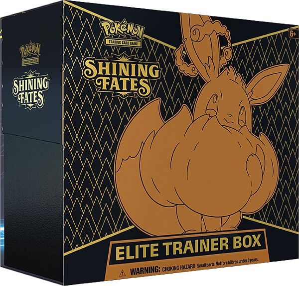 Pokemon Shining Fates - Elite Trainer Box - Turneringsboks for begyndere - 10 Boosters, Promo Eevee VMAX og mere!